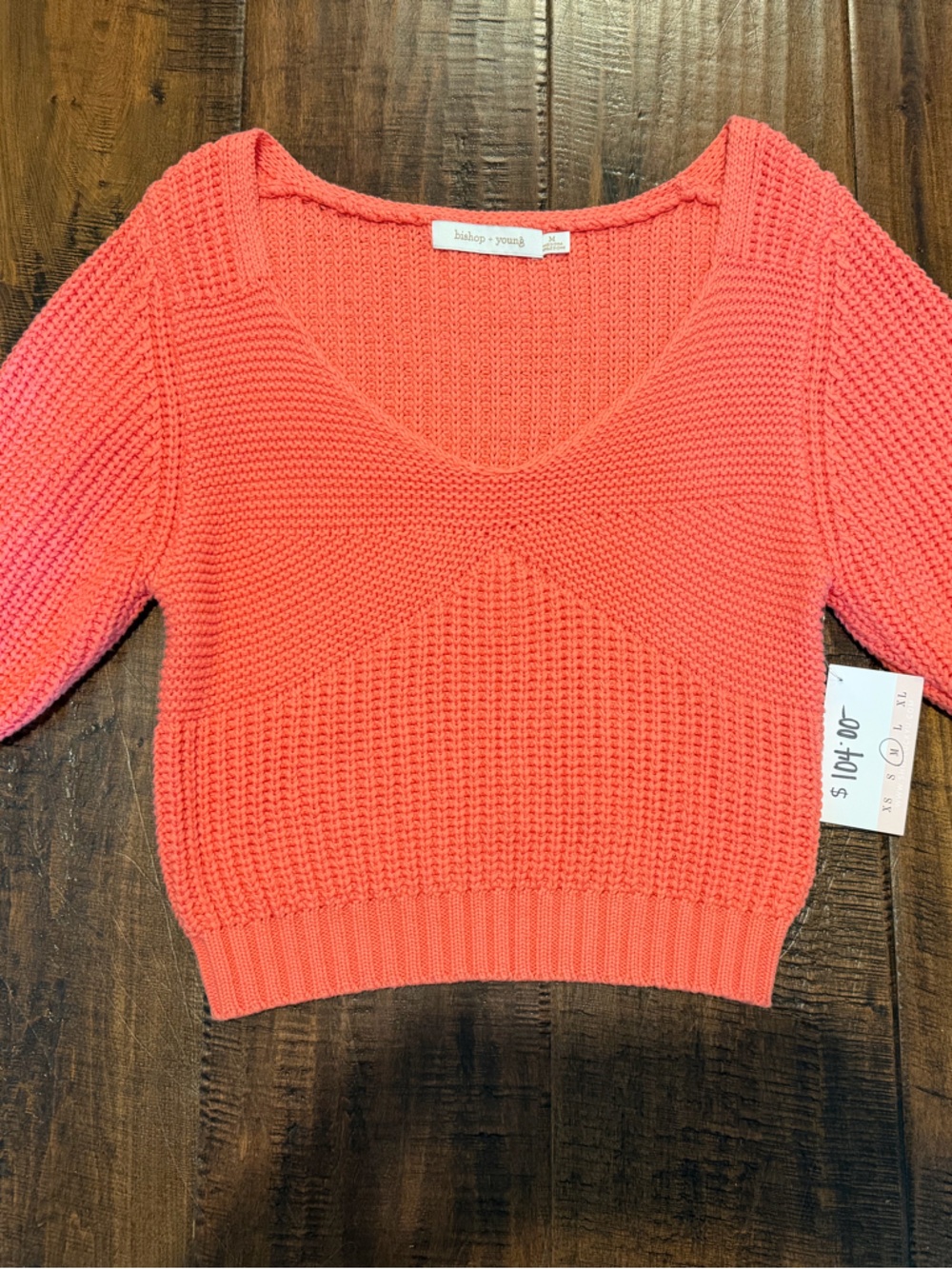 *NEW* bishop + young - Coral Knit Scoop Neck Sweater